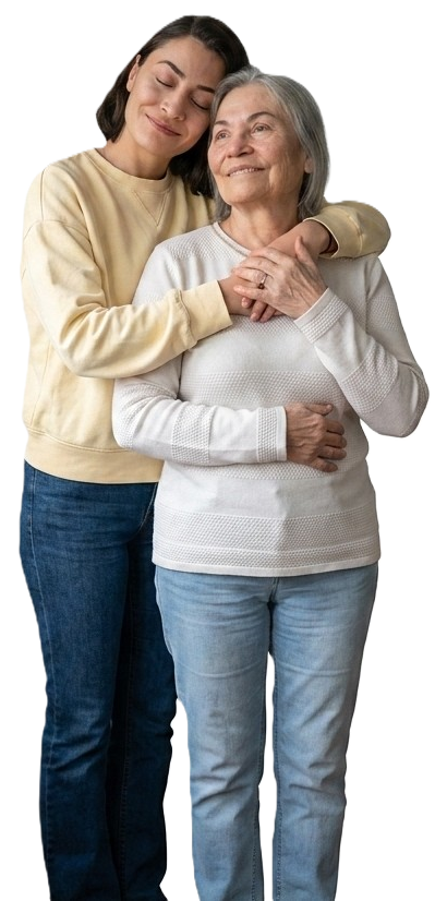 Compassionate caregiver providing emotional support and companionship to an older adult in San Jose, CA